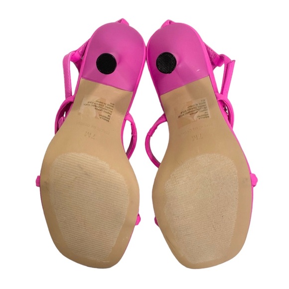 NEW Steve Madden Briella Hot Pink Strappy High Heel Sandals 7 - Picture 8 of 10